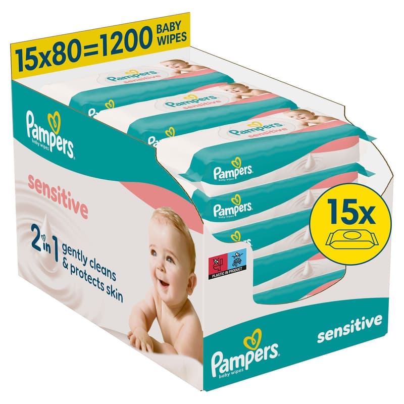 Pampers Sensitive Feuchttücher 15er Pack