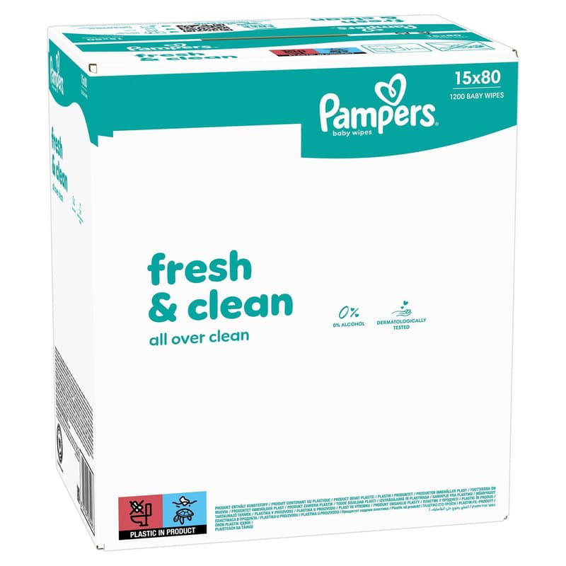 Pampers Fresh Clean Wipes 15-pack