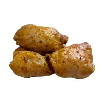 Traditionsgeflügel Hähnchen Keulensteak mariniert Curry