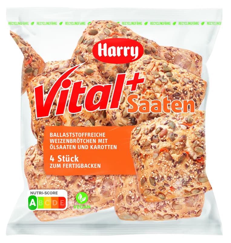 Harry Vital+Seed rolls for baking, 4 pieces.