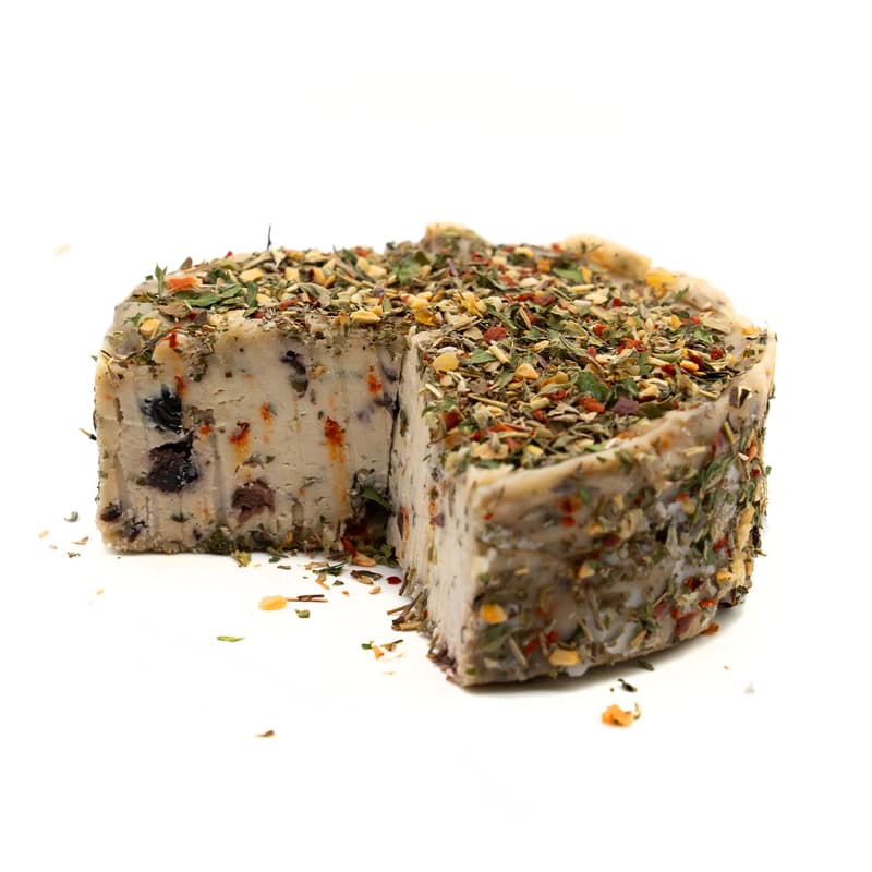 Jane's Cheeze Dom de Neige mit italienischen Kräutern & Kalamata Oliven VEGAN