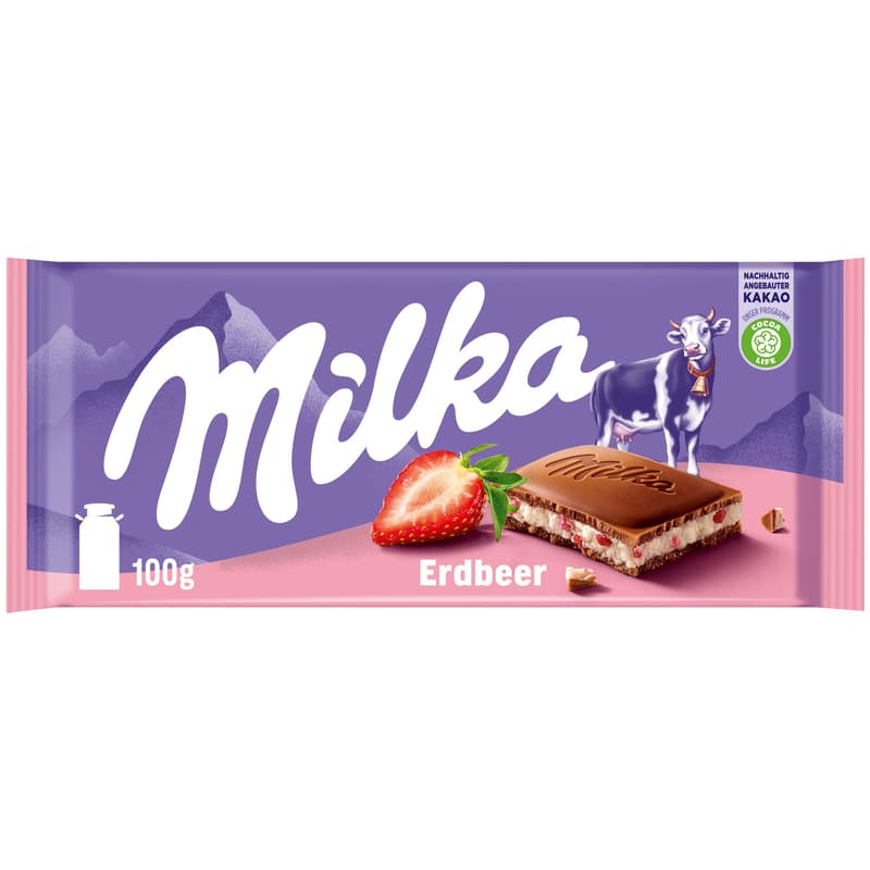 Milka Tafel Erdbeer