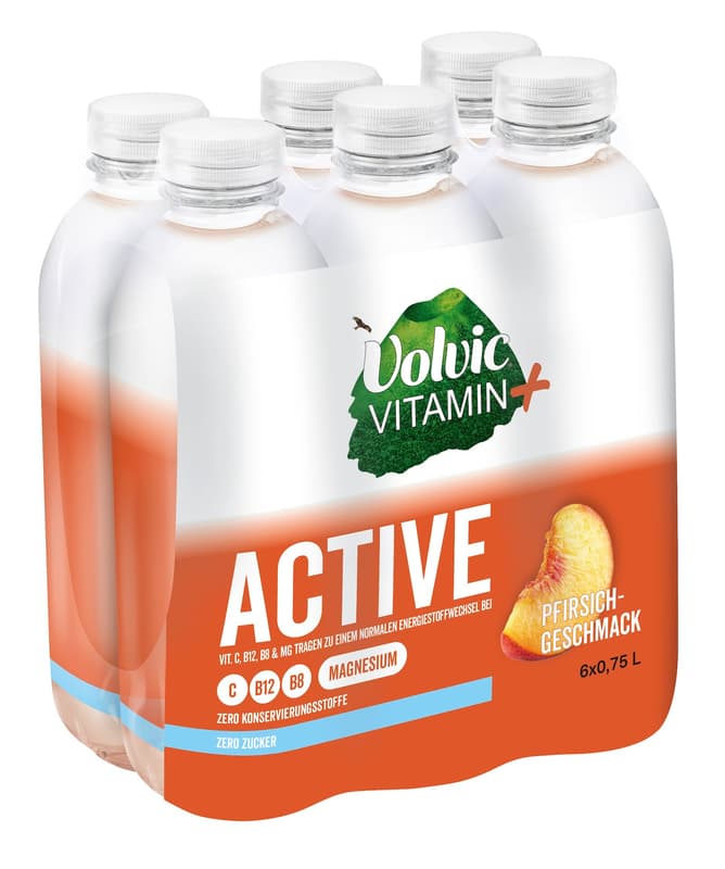 Volvic Vitamin+ Active Pfirsich 6x0,75l (EINWEG)