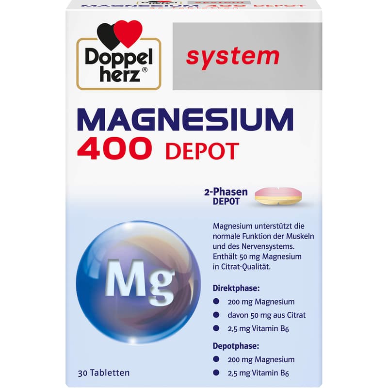 DOPPELHERZ Magnesium 400 Depot system Tabletten
