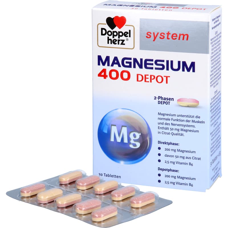 DOPPELHERZ Magnesium 400 Depot system Tabletten