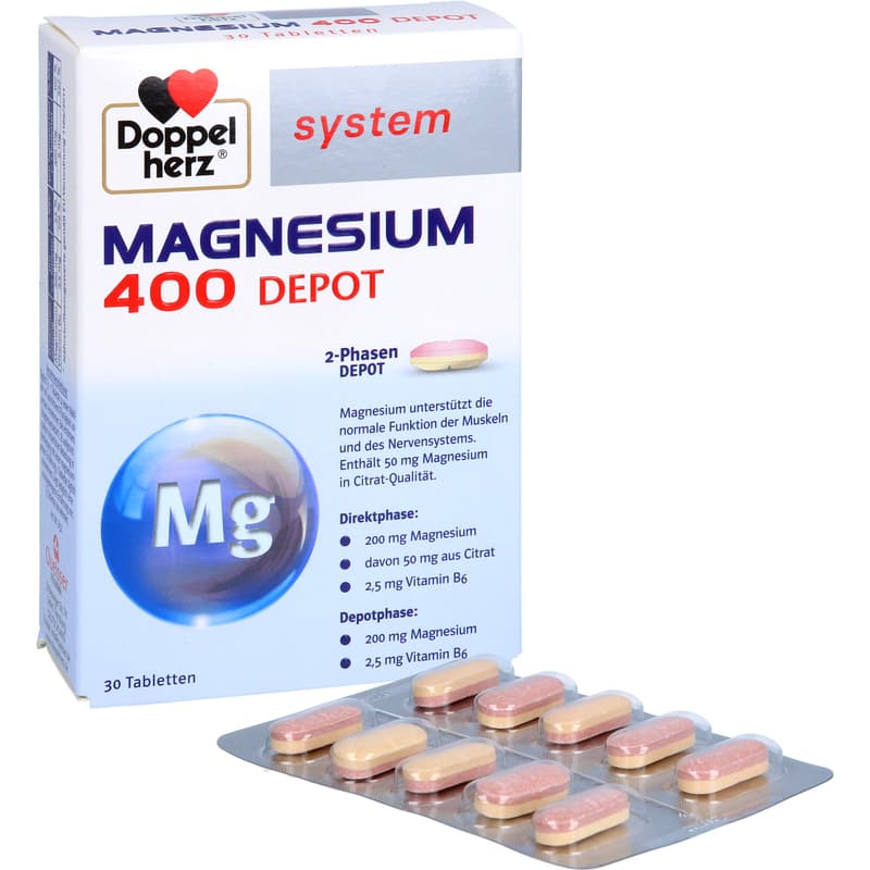 DOPPELHERZ Magnesium 400 Depot system Tabletten