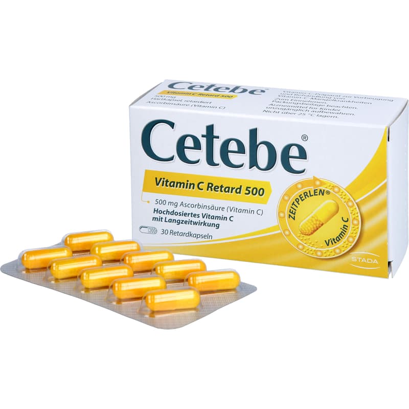 CETEBE Vitamin C sustained release capsules 500 mg