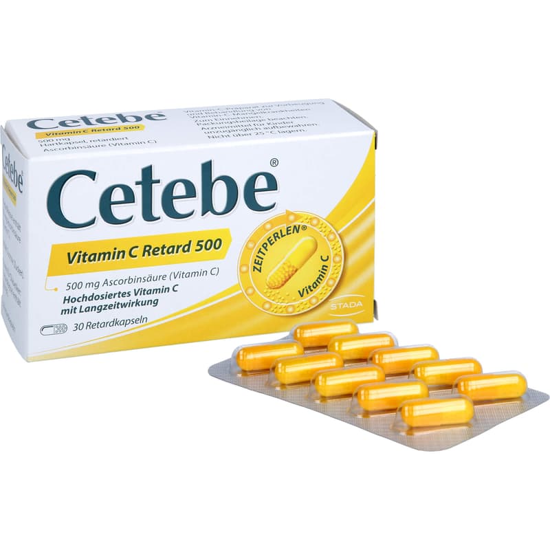 CETEBE Vitamin C sustained release capsules 500 mg