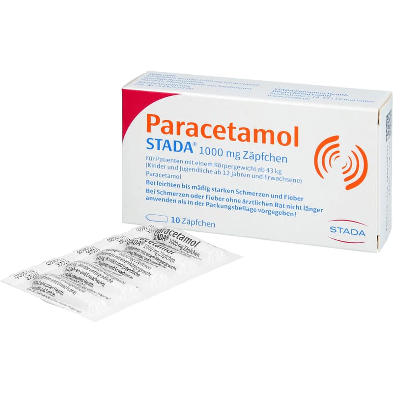 PARACETAMOL STADA 1000 mg Zäpfchen