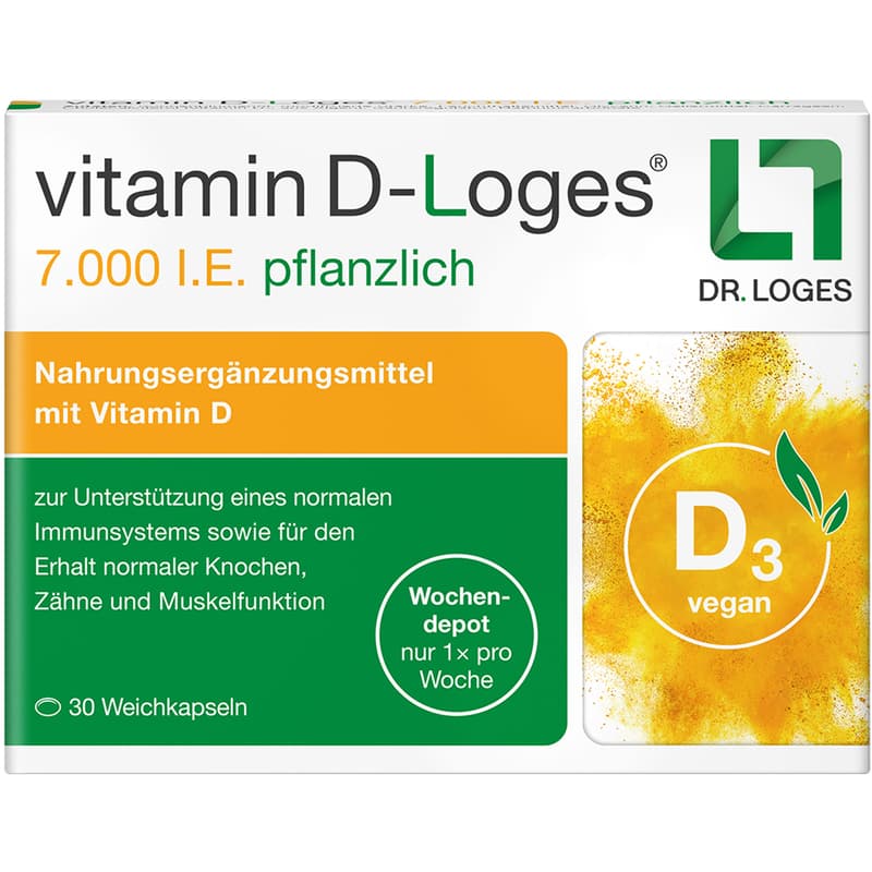 VITAMIN D-LOGES 7,000 IU plant-based weekly depot