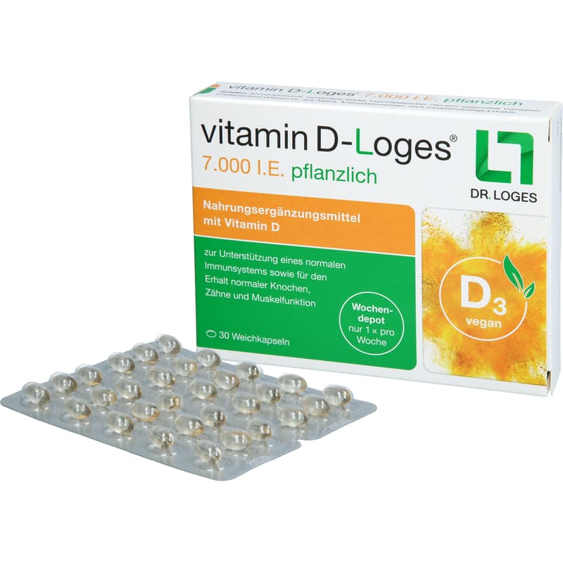 VITAMIN D-LOGES 7,000 IU plant-based weekly depot