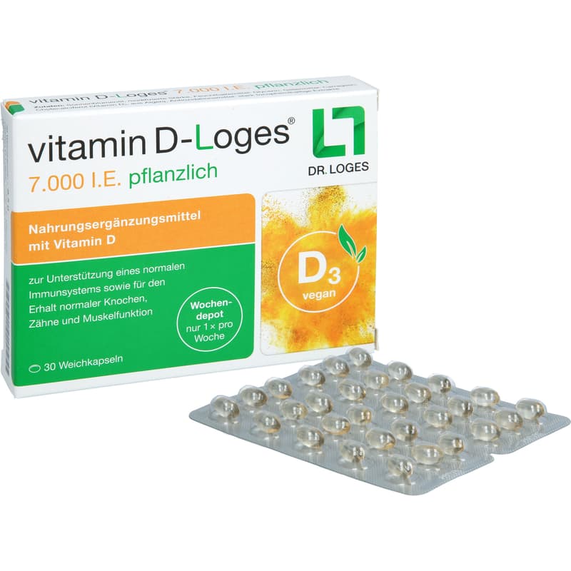 VITAMIN D-LOGES 7,000 IU plant-based weekly depot