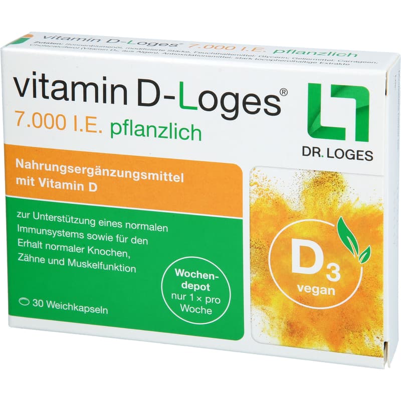 VITAMIN D-LOGES 7,000 IU plant-based weekly depot