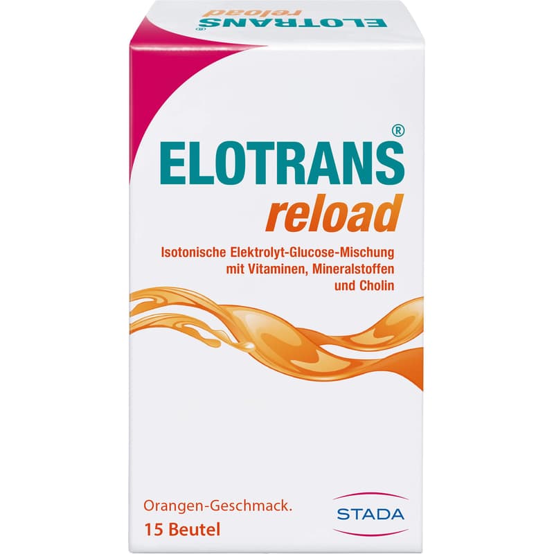 ELOTRANS reload electrolyte powder with vitamins bottle