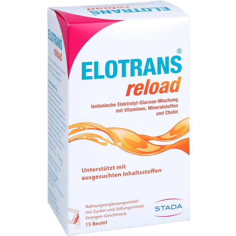 ELOTRANS reload electrolyte powder with vitamins bottle