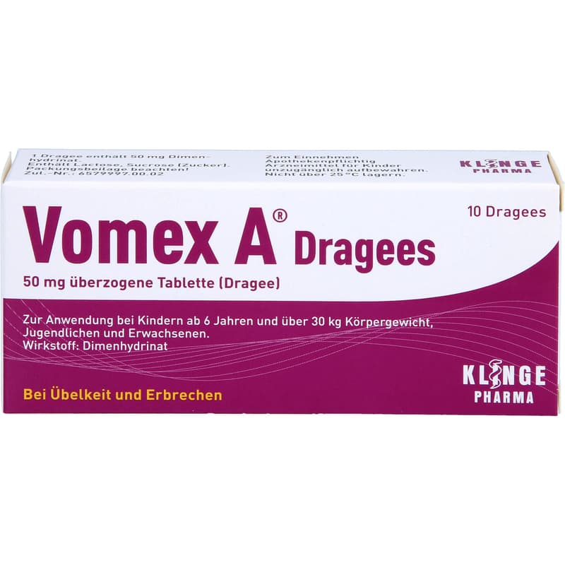 VOMEX A Dragees 50 mg überzogene Tabletten