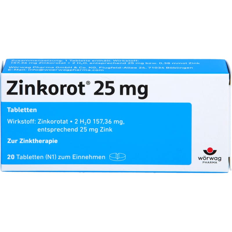 ZINKOROT 25 mg Tabletten