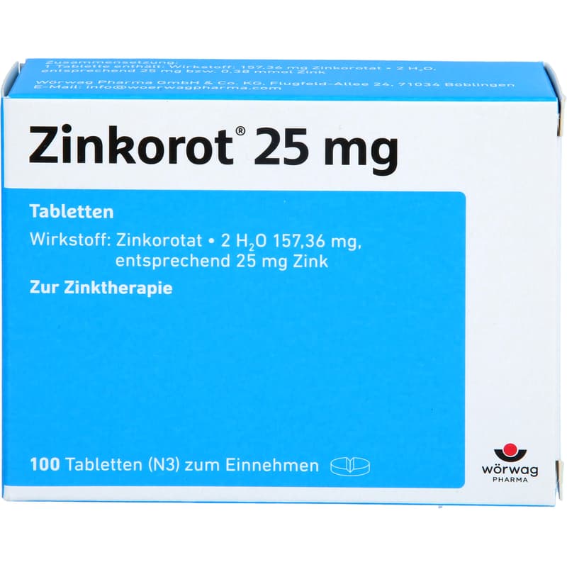 ZINKOROT 25 mg Tabletten