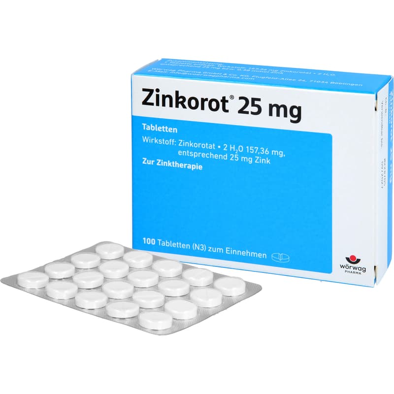 ZINKOROT 25 mg Tabletten