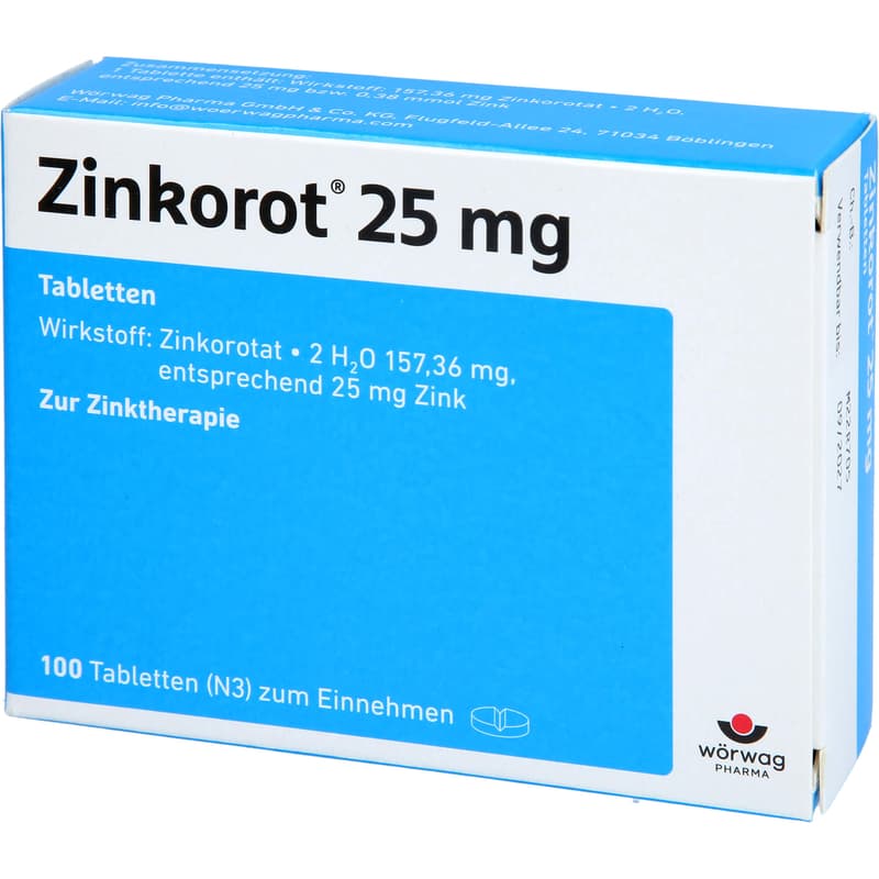 ZINKOROT 25 mg Tabletten