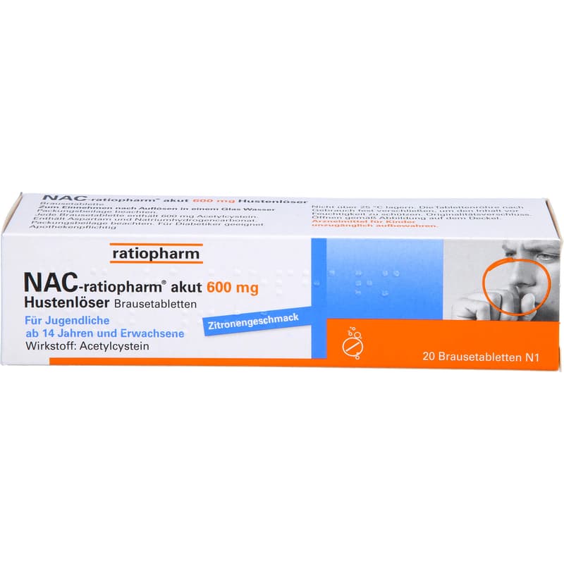 NAC-ratiopharm akut 600 mg Hustenlöser Brausetabl.