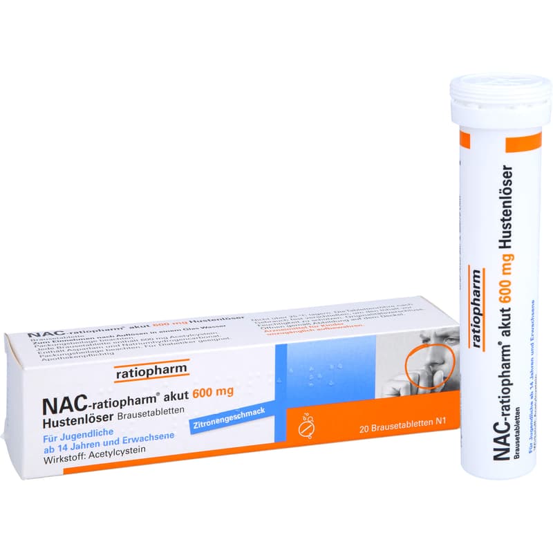 NAC-ratiopharm akut 600 mg Hustenlöser Brausetabl.