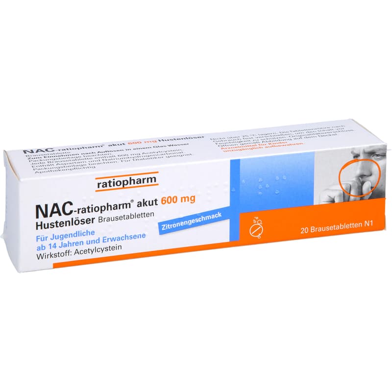 NAC-ratiopharm akut 600 mg Hustenlöser Brausetabl.