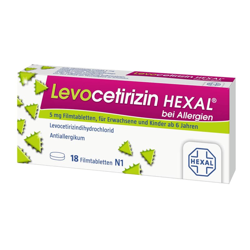 LEVOCETIRIZIN HEXAL bei Allergien 5 mg Filmtabl.