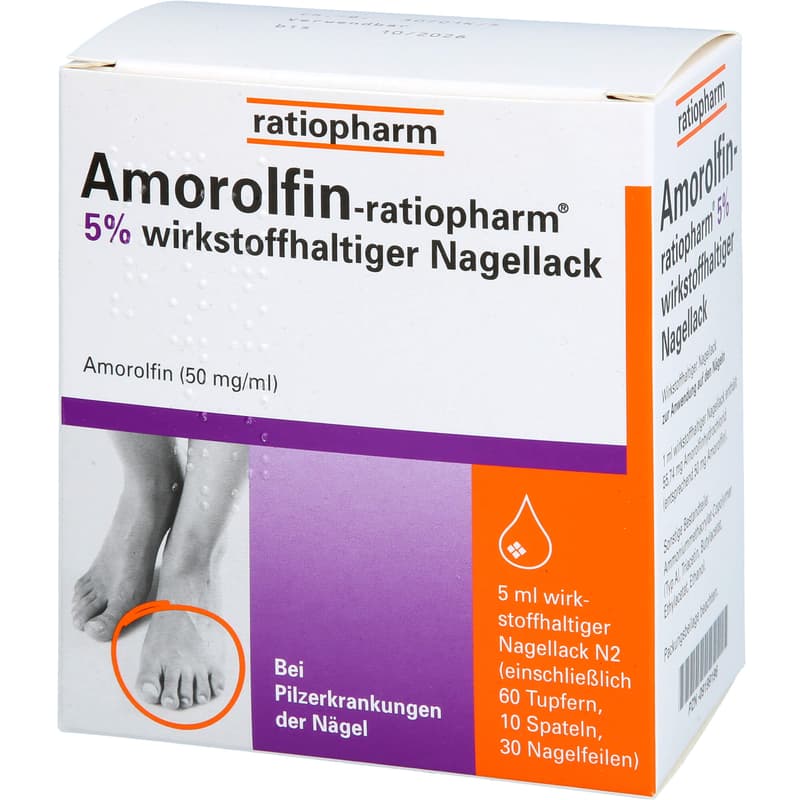 AMOROLFIN-ratiopharm 5% wirkstoffhalt.Nagellack