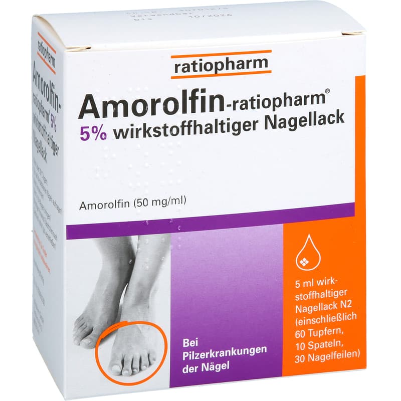 AMOROLFIN-ratiopharm 5% wirkstoffhalt.Nagellack