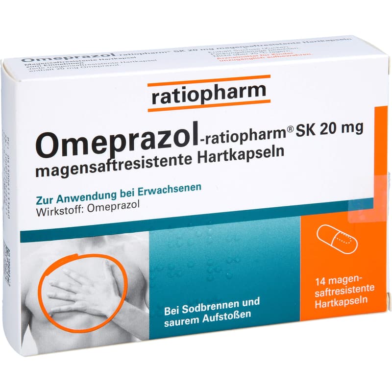 OMEPRAZOL-ratiopharm SK 20 mg magensaftr.Hartkaps.