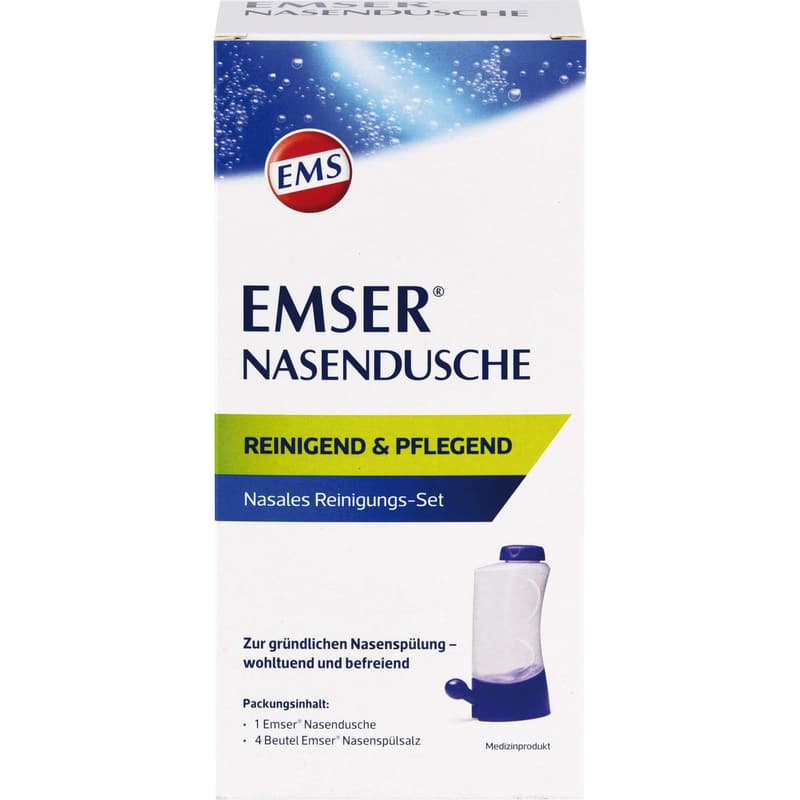 EMSER nasal douche with 4 sachets of nasal rinse salt