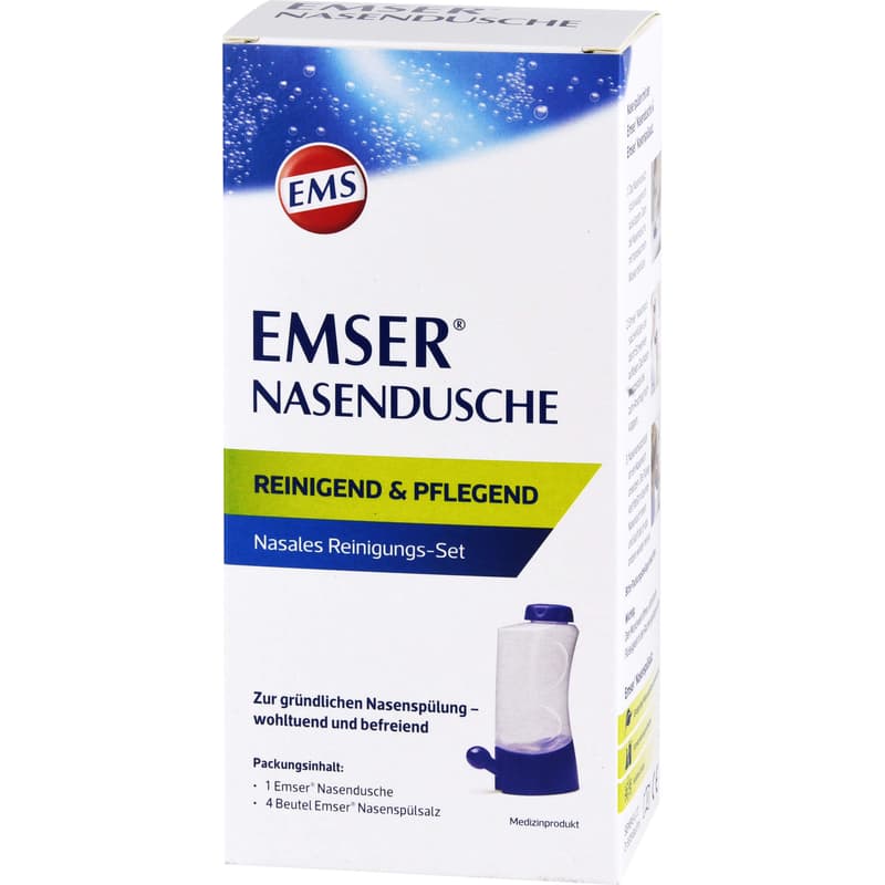 EMSER nasal douche with 4 sachets of nasal rinse salt