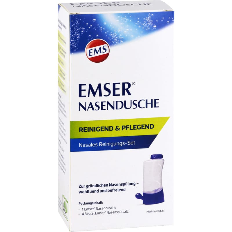 EMSER nasal douche with 4 sachets of nasal rinse salt