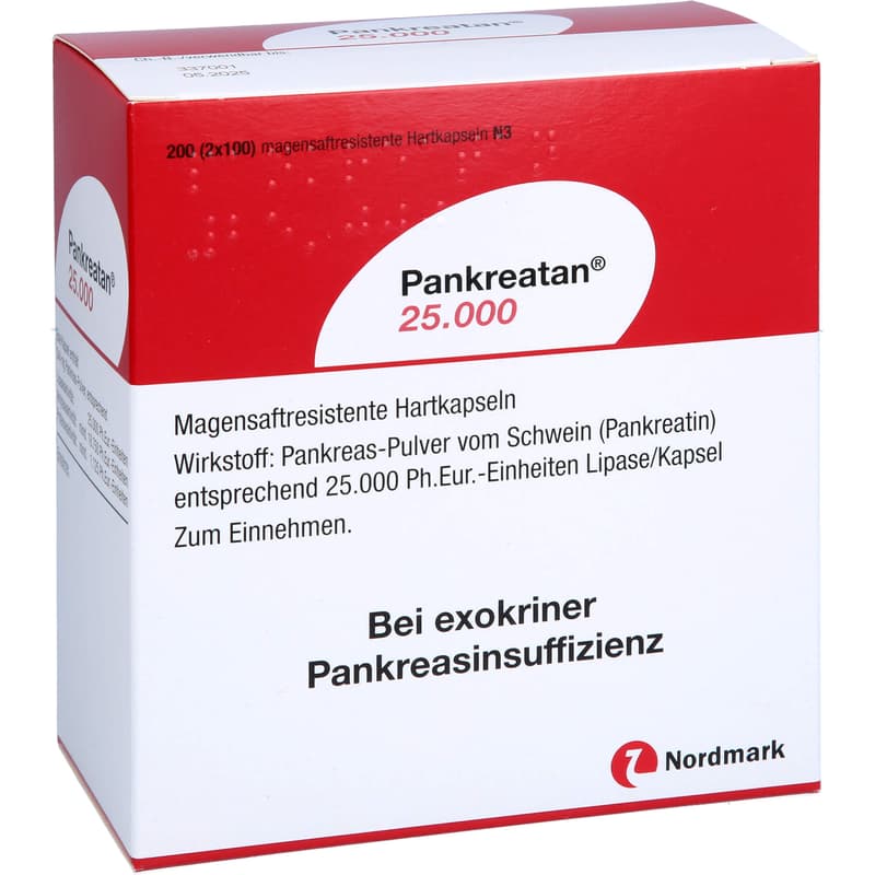 PANKREATAN 25,000 gastro-resistant hard capsules