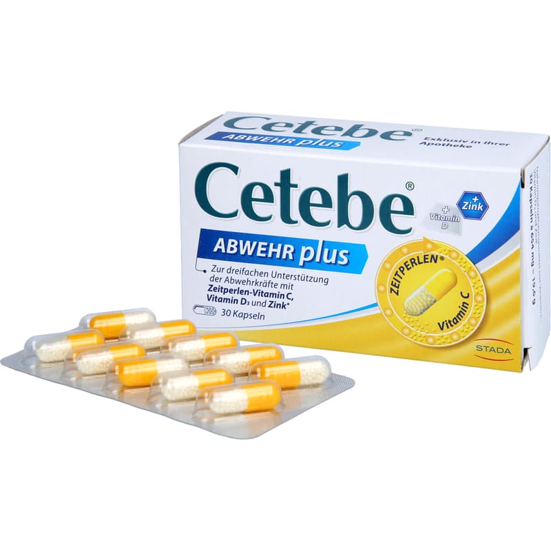 CETEBE ABWEHR plus Vitamin C+Vitamin D3+Zink Kaps.