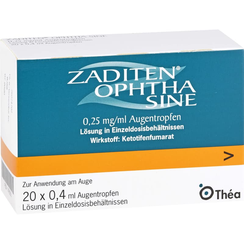 ZADITEN ophtha sine 0,25 mg/ml Augentr.Einzeldos.