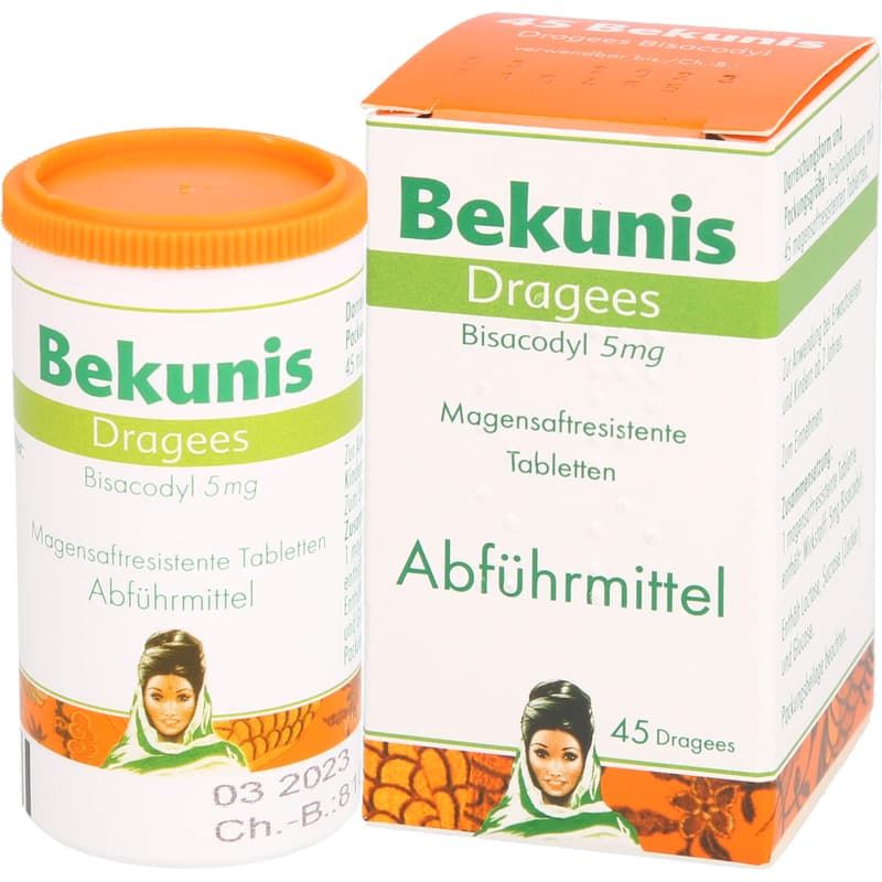 BEKUNIS Dragees Bisacodyl 5 mg magensaftres.Tabl.