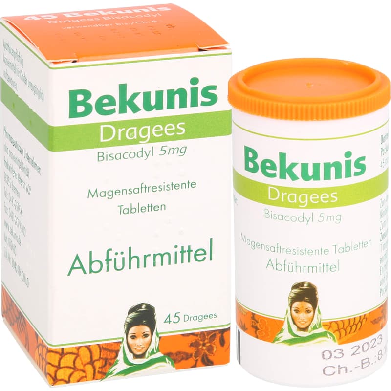 BEKUNIS Dragees Bisacodyl 5 mg magensaftres.Tabl.