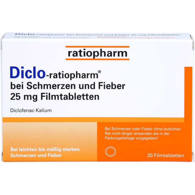 DICLO-RATIOPHARM bei Schmerzen u.Fieber 25 mg FTA
