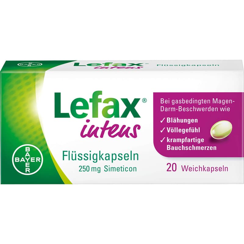 LEFAX intens liquid capsules 250 mg simethicone