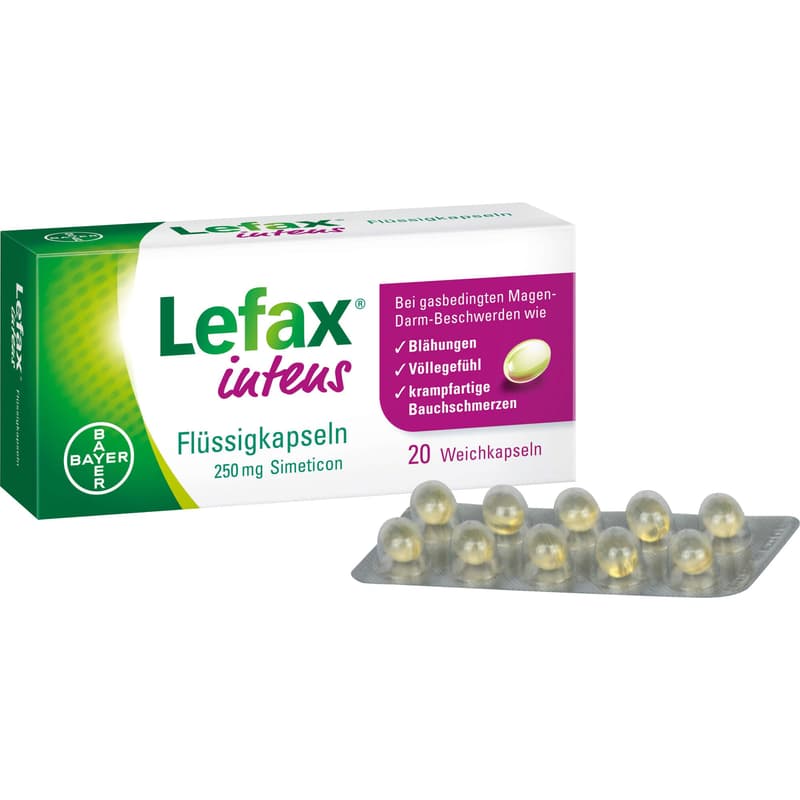 LEFAX intens liquid capsules 250 mg simethicone