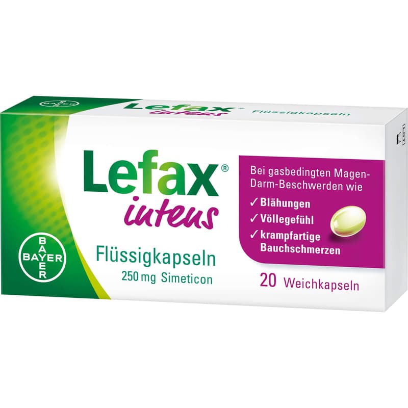 LEFAX intens liquid capsules 250 mg simethicone