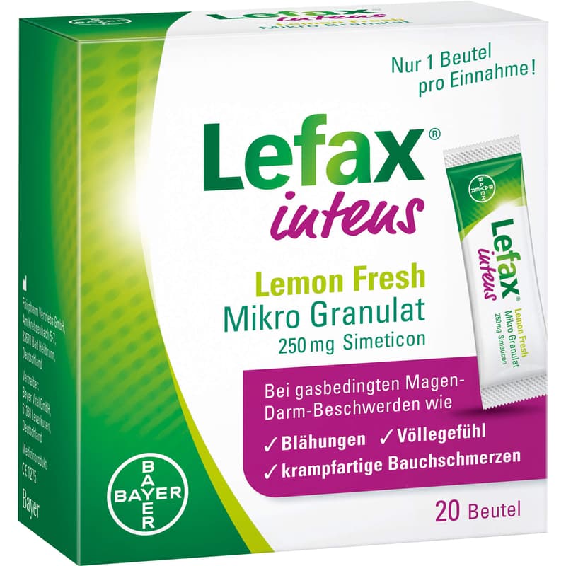 LEFAX intens Lemon Fresh Mikro Granul.250 mg Sim.