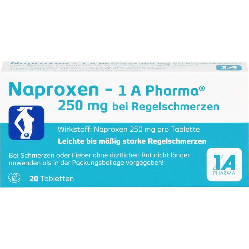 NAPROXEN-1A Pharma 250 mg b.Regelschmerzen Tabl.