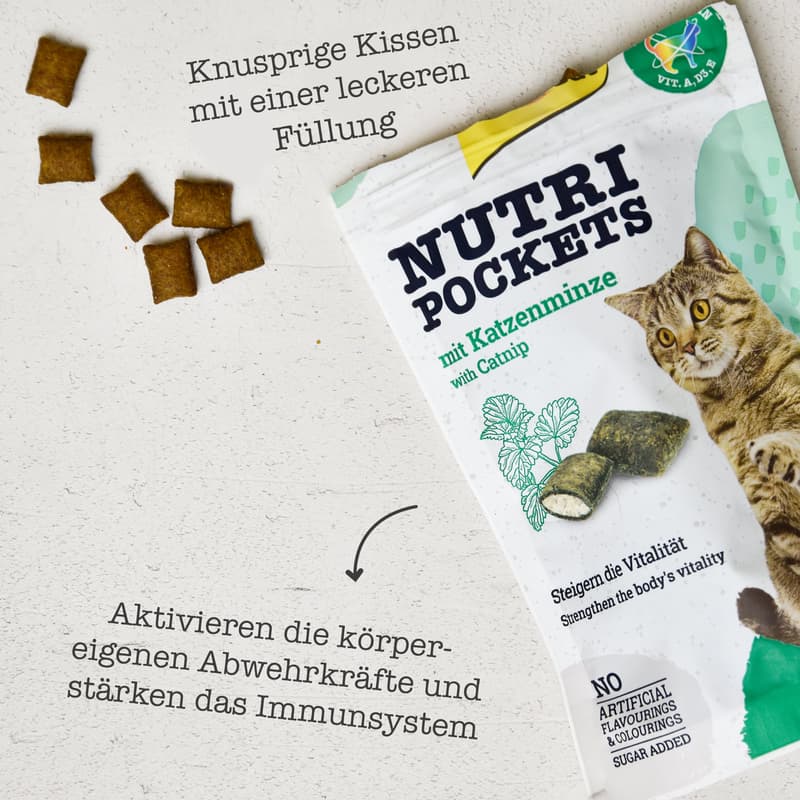 GimCat Nutri Pockets Multi-Vitamin & Catnip 60 g