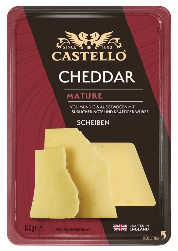 Castello Charakterstarker Cheddar, Scheibenkäse