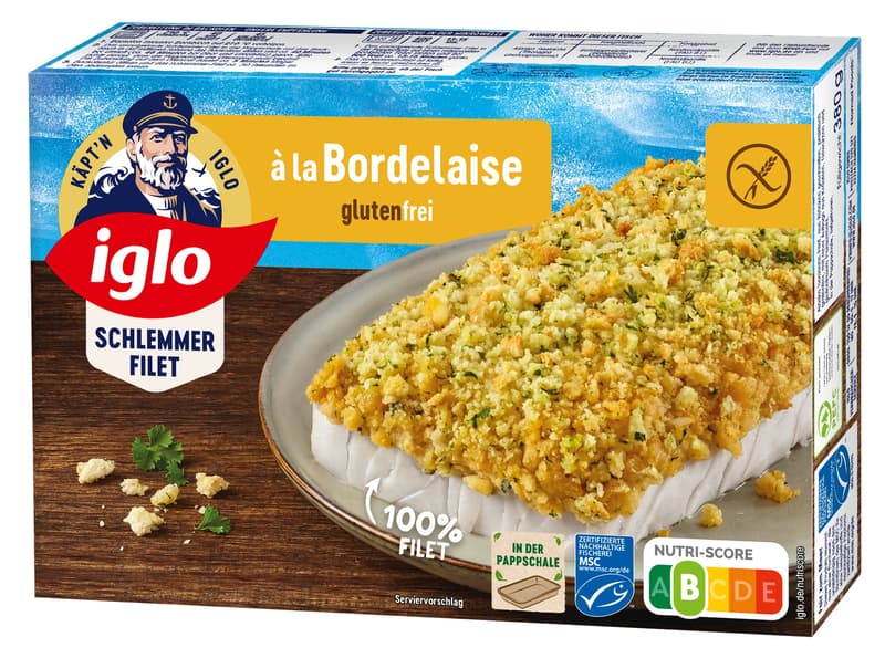 iglo MSC gourmet fillet à la Bordelaise, gluten-free
