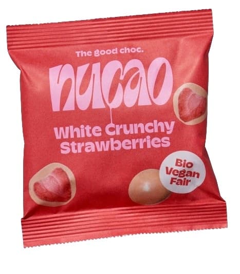 Nucao ORGANIC Crunchy Strawberry - white chocolate
