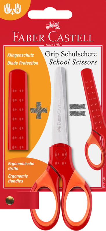 Faber-Castell school scissors Grip red